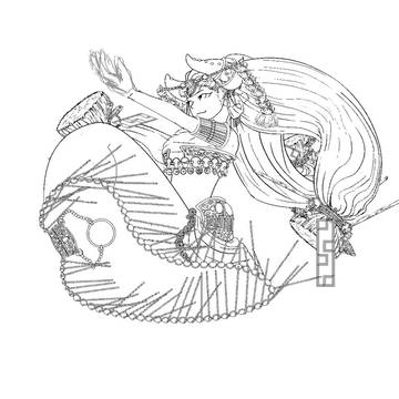 牛　塗り絵