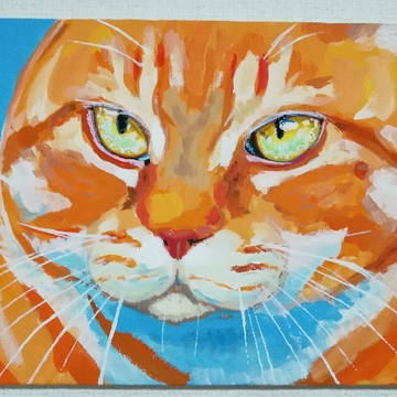 オレンジ猫の肖像画