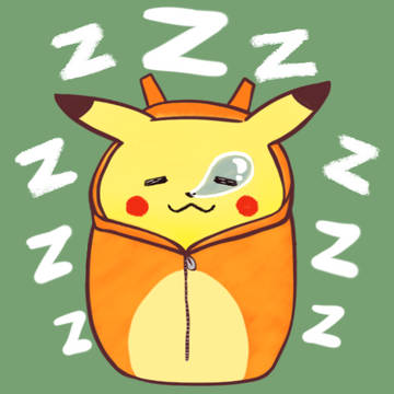 Pikachu sleep ビ...ビ...
