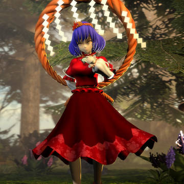 A goddess in a forest