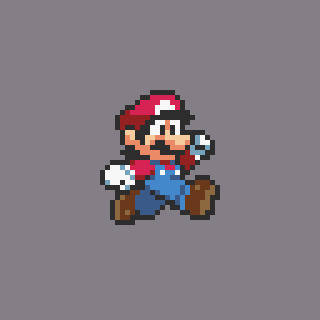 Newマリオっぽく歩くマリオさん。