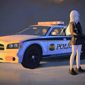 ポリスカーと制服JK