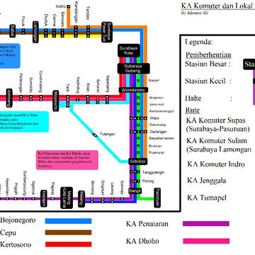 Map Local Train Surabaya