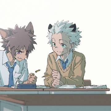 勉強中(メガネ差分あり)