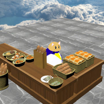 パン屋さんで店番するペンちゃん( ^ω^)