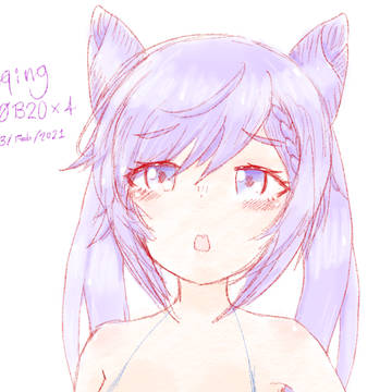Doodle WIP - Keqing - SL0B20x4