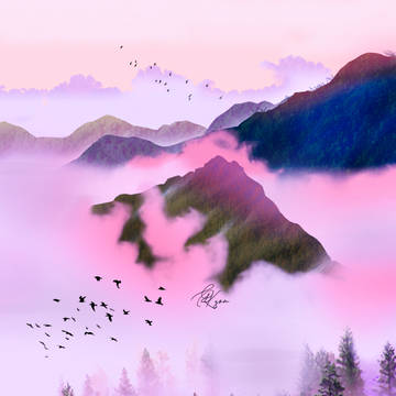 Fog in the mountains