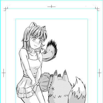 狸娘のスカートを捲るぽちゃ狐