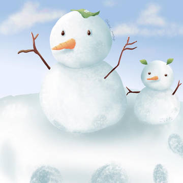 雪人親子