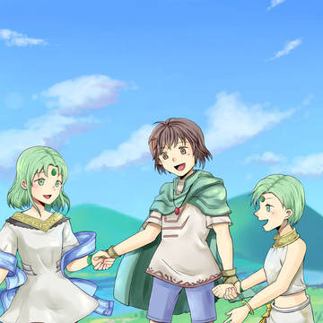 『少年は風と共に生きる～フェルミアスの小噺～』歌詞背景イラスト