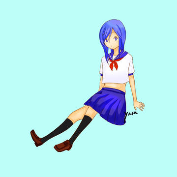 青い女の子