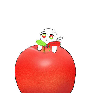 エルパくんと林檎