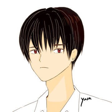赤い瞳の男の子