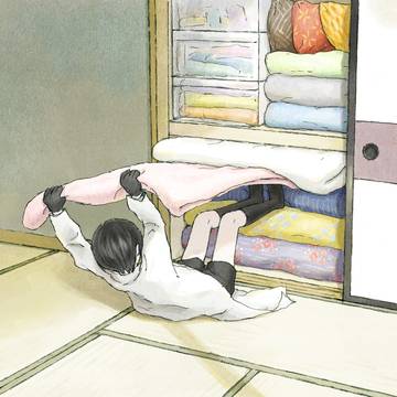 毛布を引きずり出す薬研