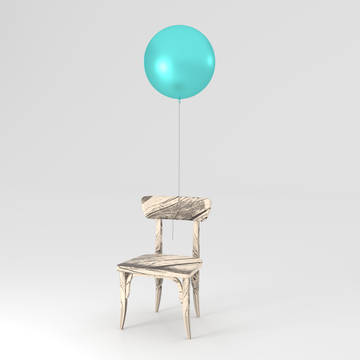 chair and balloon