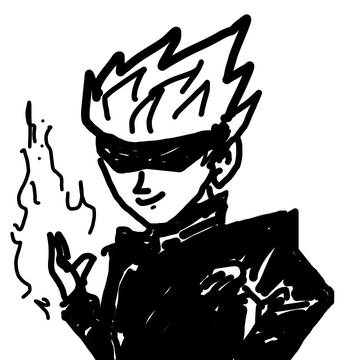 【サッと落書き】鳥山明風の五条先生