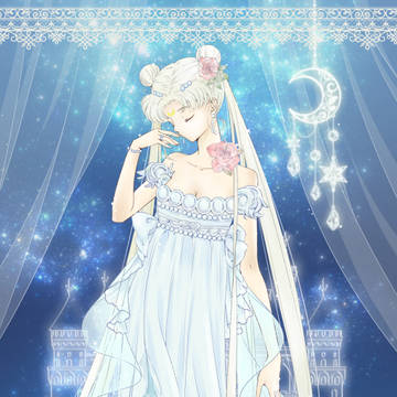 美少女戰士同人周邊-西蕾妮蒂公主油畫布窗簾