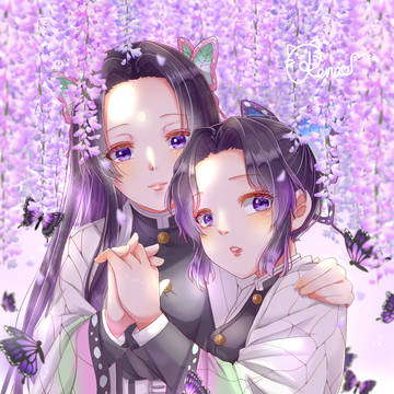 初描き胡蝶姉妹〜🦋