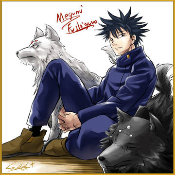 Fushiguro Megumi with Divine dog