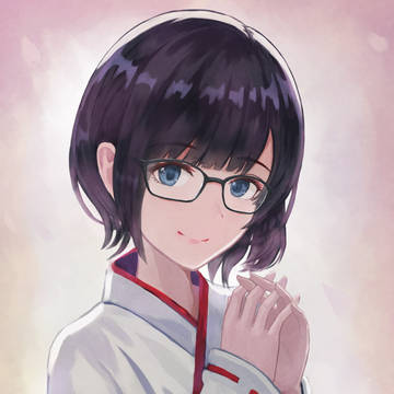 巫女服眼鏡っ娘