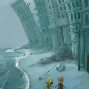 海辺にて
