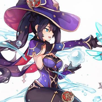 Mona and hilichurl
