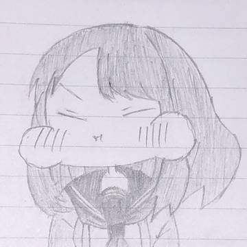 久保さん(膨れ顔)(模写)