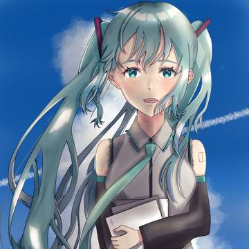 青空とミク