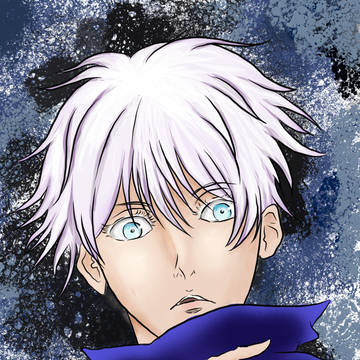 久しぶりのリハビリにざっくり五条先生描いた