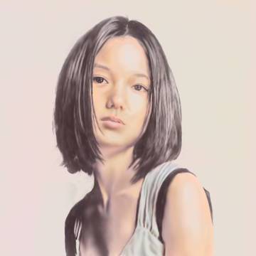 髪を描くの苦手