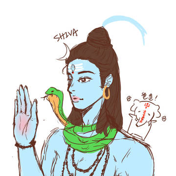 Shiva and Ganesh (?)