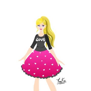 Vector art Female character