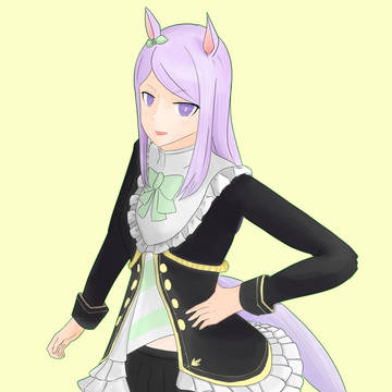 メジロマックイーンちゃんを描きました