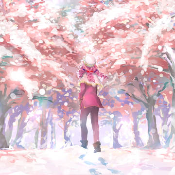 桜の雪か