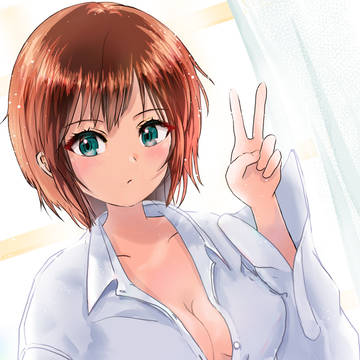 スマホ向けられてついピース