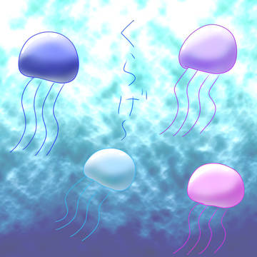 くらげの絵