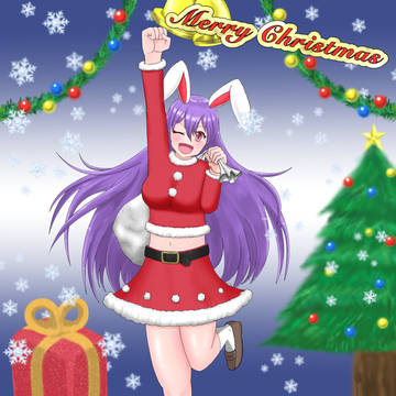 過去絵、クリスマスうどんげちゃん