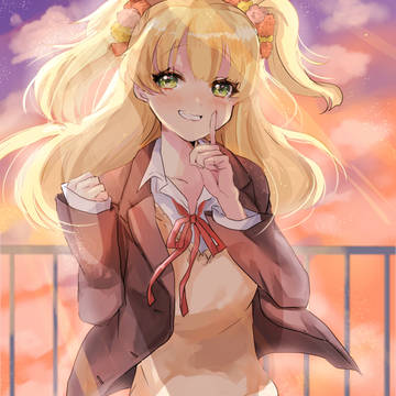 夕暮れの帰り道の途中で