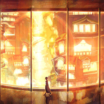 朱色の灯り