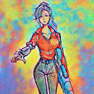 Woman with rifle
