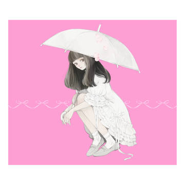 ピンク色の雨