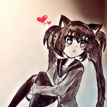 これは六年前に私が描いた水インク画です。(*´ω｀*)