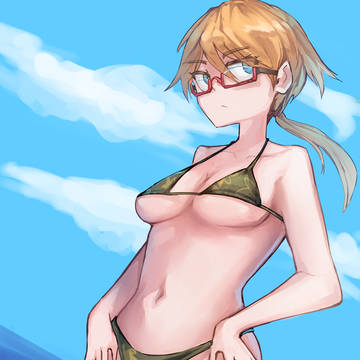 水着落書き