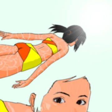 素潜りする女の子
