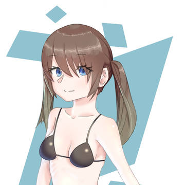 手癖の水着女の子