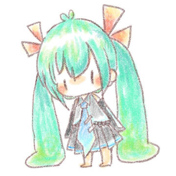 初音ミクちゃん描いてみた