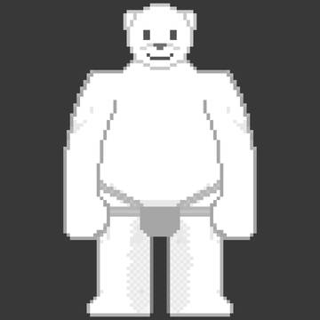 Polar bear in underwear