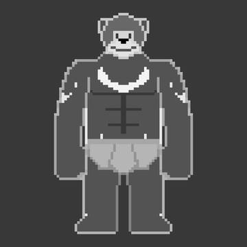 Japanese black bear in underwear