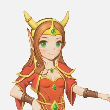 可愛い女法師    Lovely sorceress
