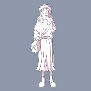 ベレー帽の子